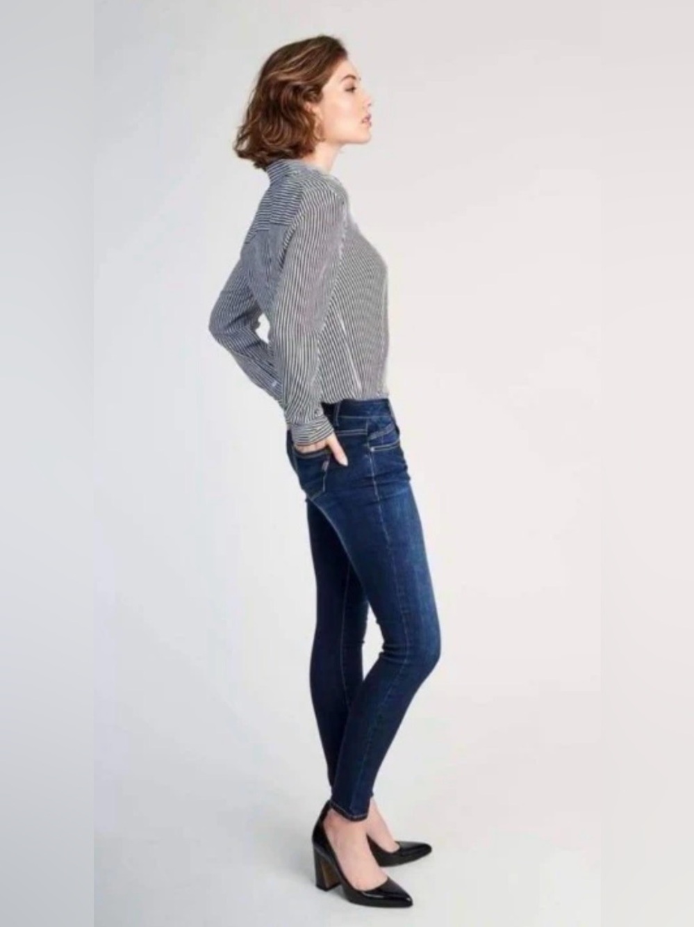 1822 Denim Women's Dark Ankle Skinny Jeans In Raquel - Size 2/26 - Picture 2 of 9